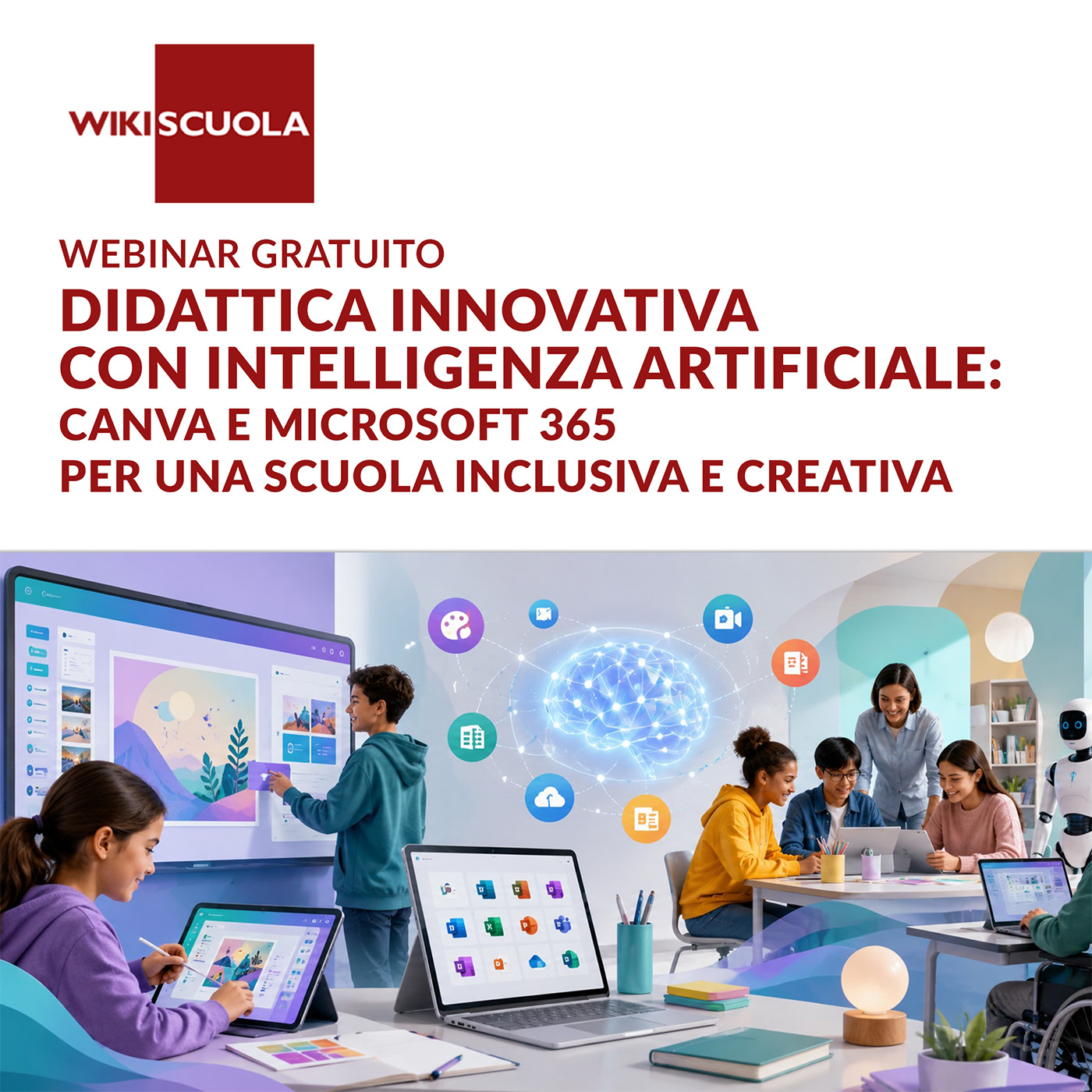 Webinar gratuito - Didattica innovativa con Intelligenza Artificiale: Canva e Microsoft 365 per una scuola inclusiva e creativa