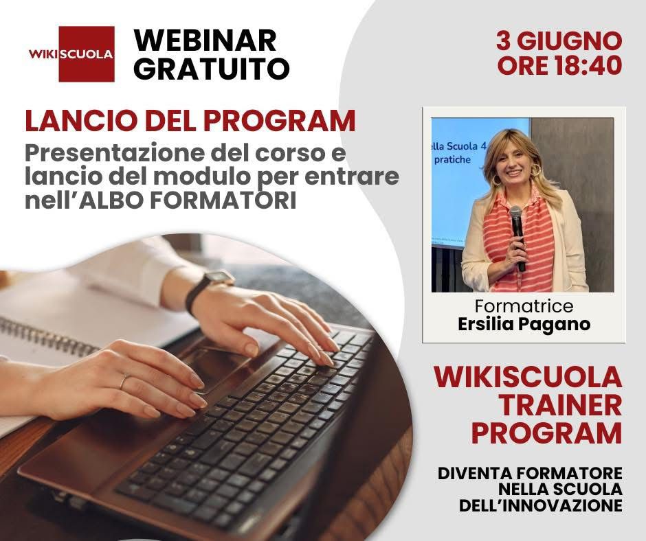 Webinar gratuito | WikiScuola Trainer Program