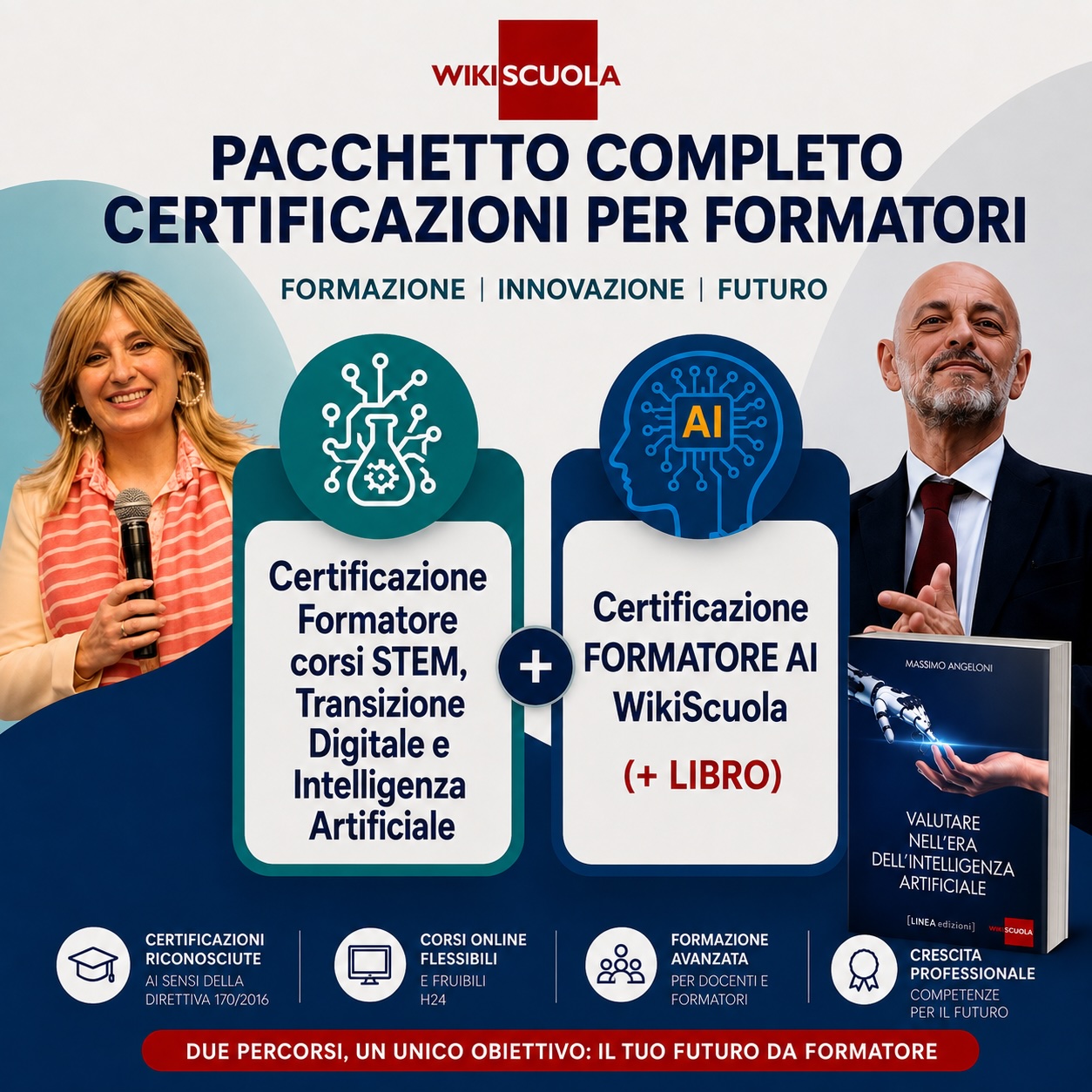 Pacchetto corsi: Certificazione FORMATORE AI + Certificazione Formatore corsi STEM, Transizione Digitale e Intelligenza Artificiale